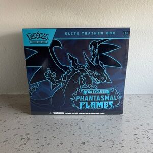 Pokemon Mega Evolution Phantasmal Flames Elite Trainer Box - Black and Blue